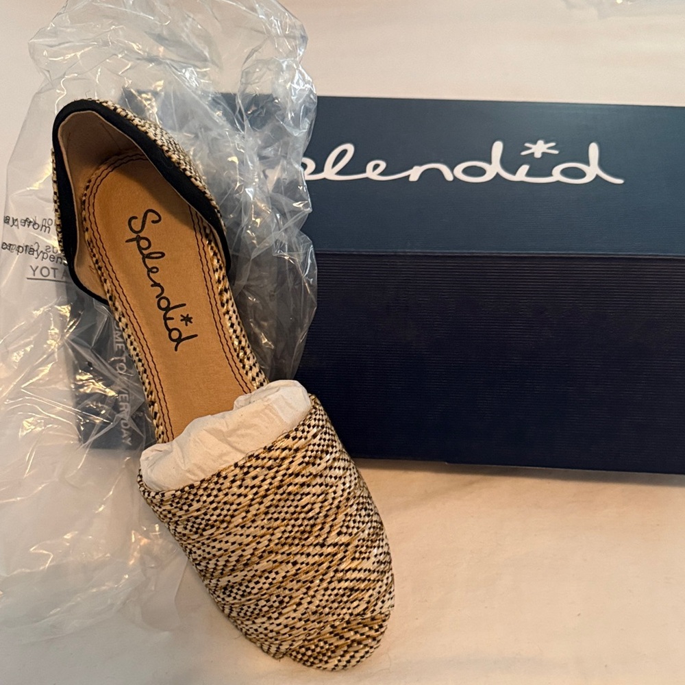 Splendid Women's Woven Black and Tan Flats